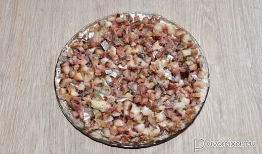 селедка под шубой с грибами