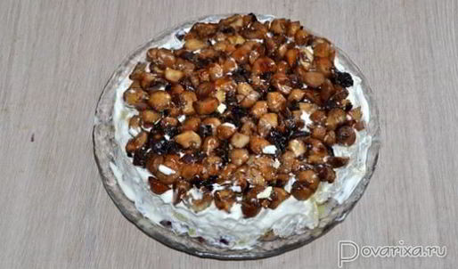 селедка под шубой с грибами