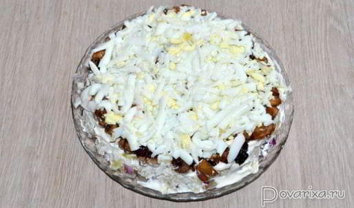 селедка под шубой с грибами