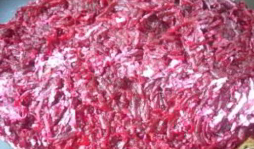 селедка под шубой с жареным луком