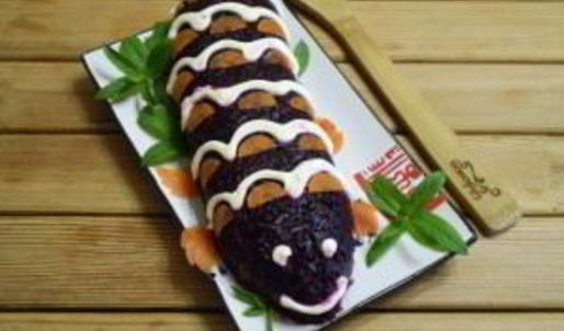 селедка под шубой в виде рулета