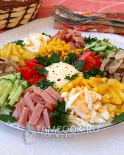 Рецепт салата радуга