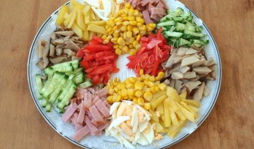 салат радуга