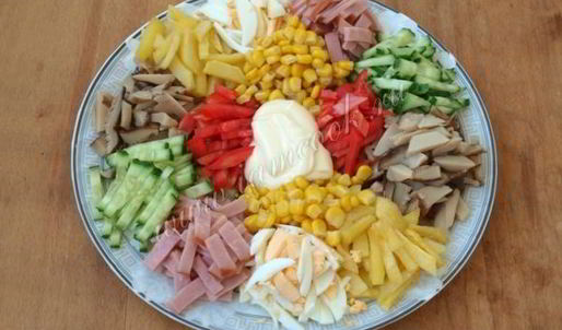 салат радуга