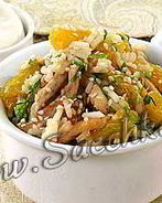 Салат рисовый с курицей