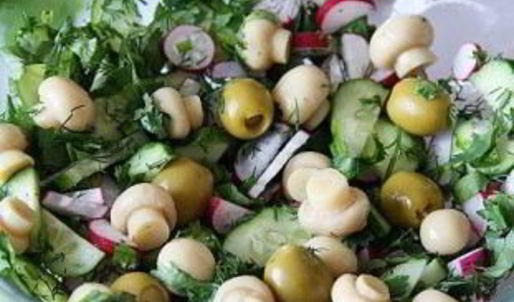 салат с грибами шампиньонами консервированными