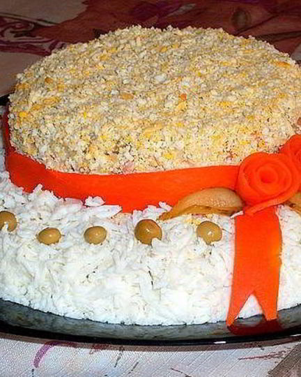 Рецепт салата шляпка