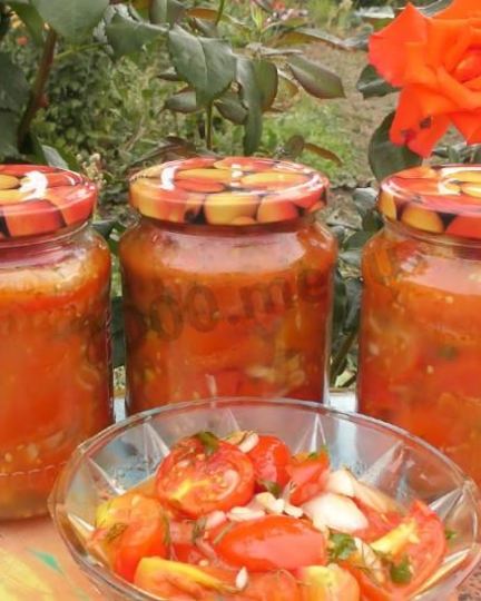 Рецепт салата тещин язык из помидоров на зиму