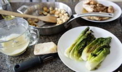 салат цезарь легкий