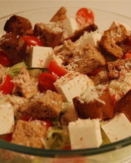 Рецепт салата цезарь с фетой