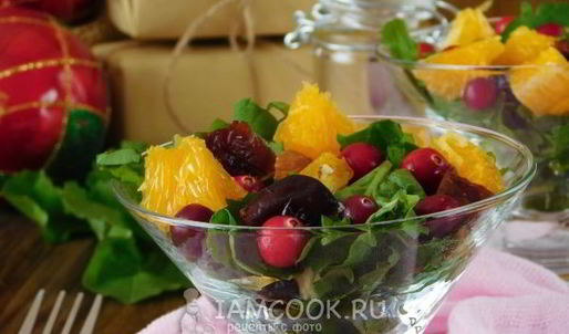 цитрусовый салат с финиками