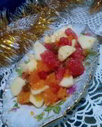 Цитрусовый салат с имбирем и финиками