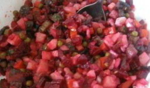 винегрет с грибами