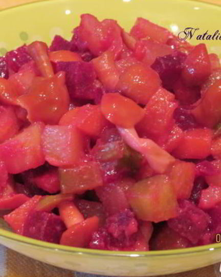 Рецепт винегрета с опятами