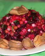 Винегрет с солеными грибами