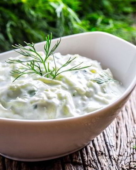 Рецепт йогуртовый соус с огурцом