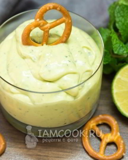 Рецепт сливочного соуса с авокадо и мятой