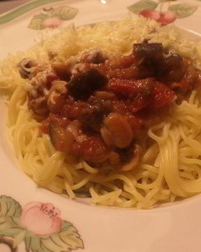 Соус с баклажанами и грибами