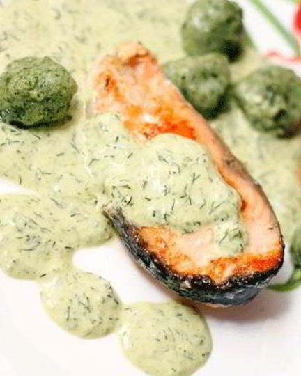 Рецепт зеленого сливочного соуса