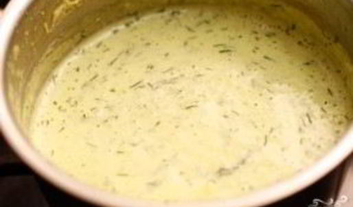 зеленый сливочный соус