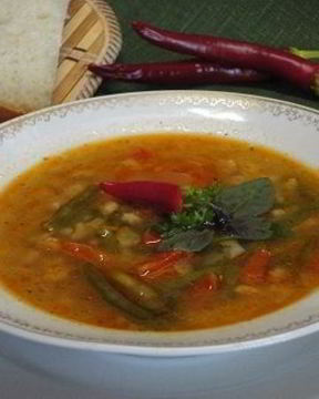 Ароматный суп с фаршем и булгуром