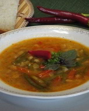 Ароматный суп с фаршем и булгуром