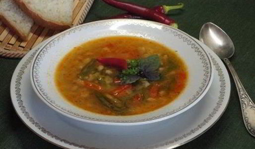 ароматный суп с фаршем и булгуром