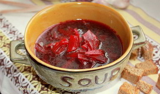 борщ из запеченной свеклы