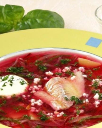 Рецепт борща летнего с рыбой