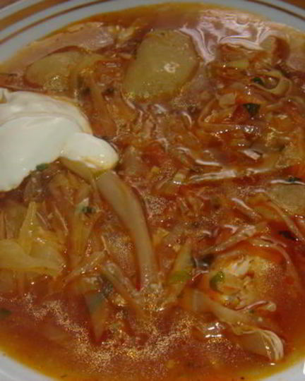 Рецепт борща на курином бульоне без свеклы