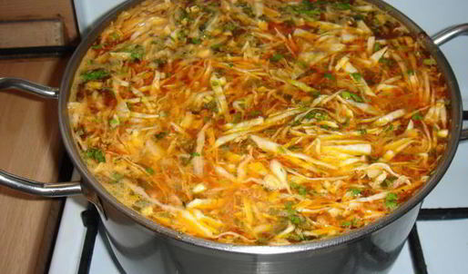 борщ на курином бульоне без свеклы