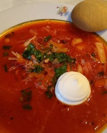 Рецепт борща на курином бульоне с отварной свеклой