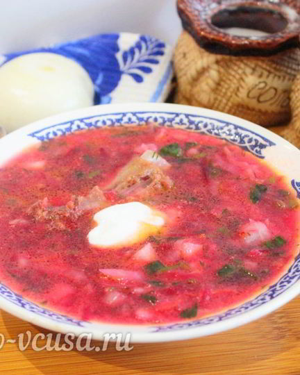 Рецепт борща с бараниной