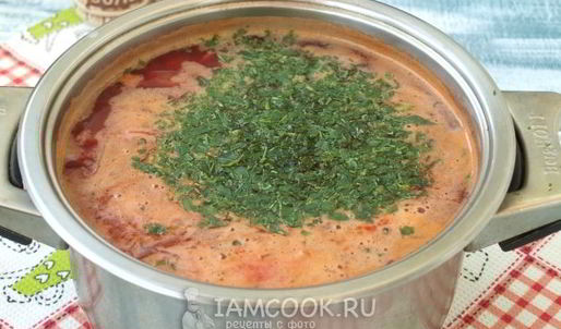 борщ с фасолью и черносливом