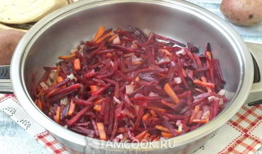 борщ с фасолью и черносливом