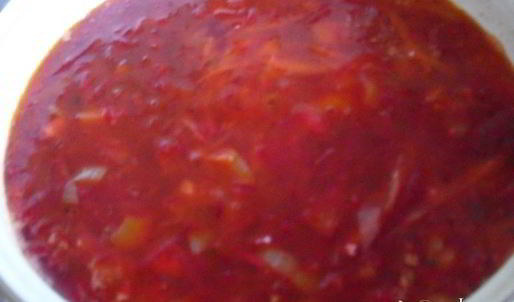 борщ с фасолью и яблоками