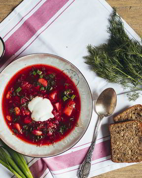 Борщ с фасолью