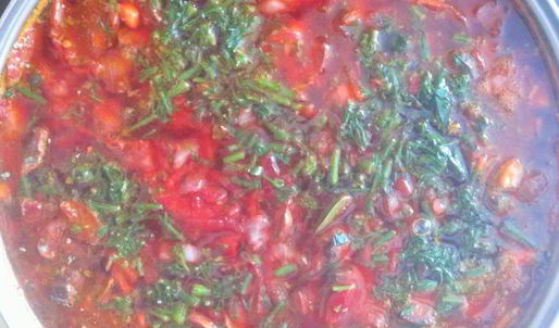 борщ с грибами и квашеной капустой