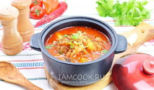 борщ с грибами