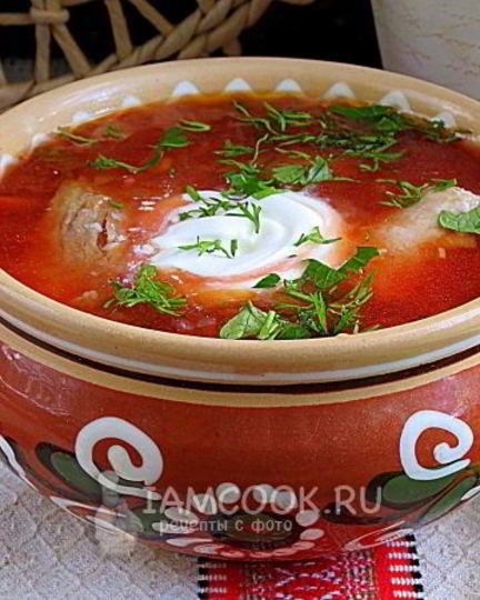 Рецепт борща с карамелизированной свеклой