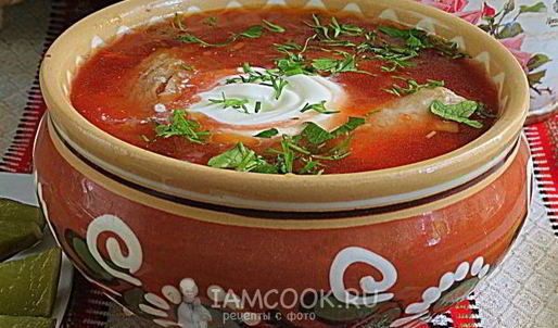 борщ с карамелизированной свеклой