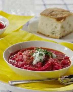 Борщ с курицей