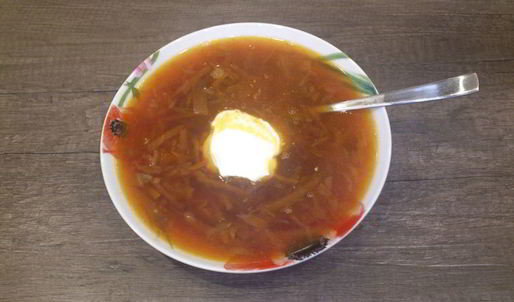 борщ с маринованной свеклой