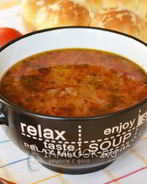 Борщ с пампушками