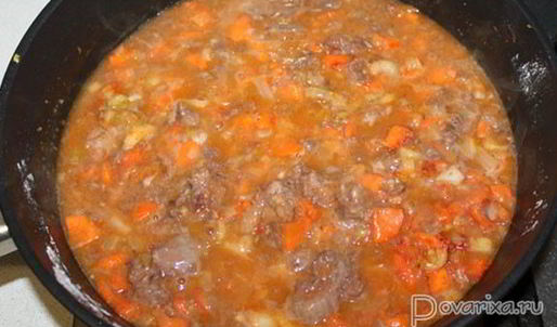 борщ с тушенкой