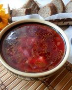 Борщ со свекольной ботвой