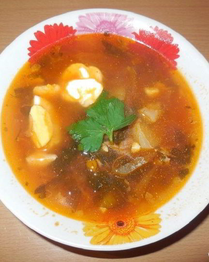 Рецепт борща в мультиварке со щавелем