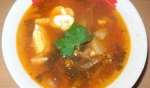 борщ в мультиварке со щавелем