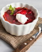 Холодный борщ на минеральной воде