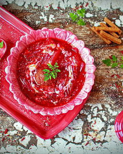 Рецепт красного борща с фрикадельками